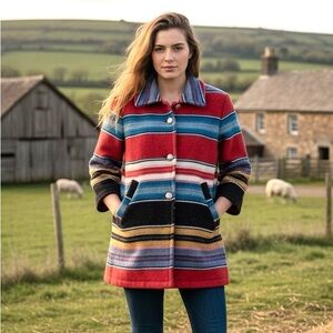 Circle T Vintage Button Front Western Jacket Coat